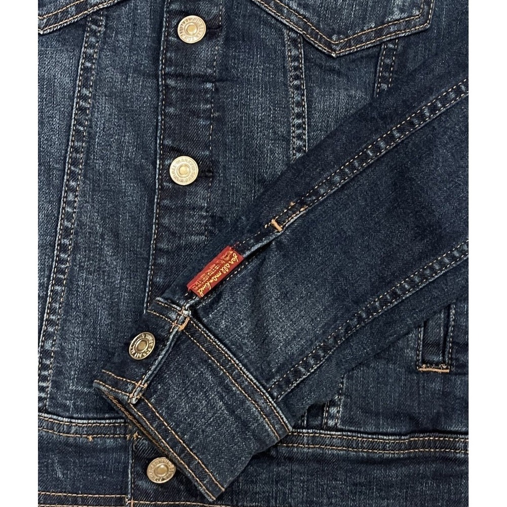 7 FOR ALL MANKIND Classic Denim Jacket Eden Port Dark Blue Women's Size XS - Picture 6 of 14